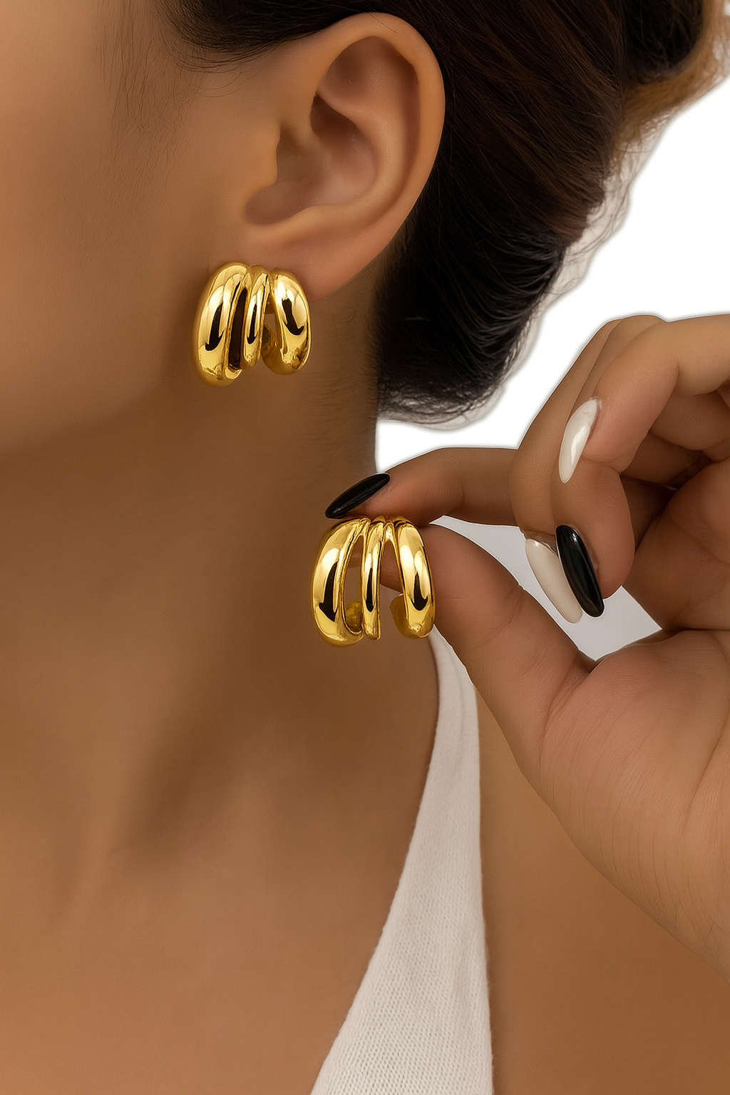 14k gold plated ear studs
