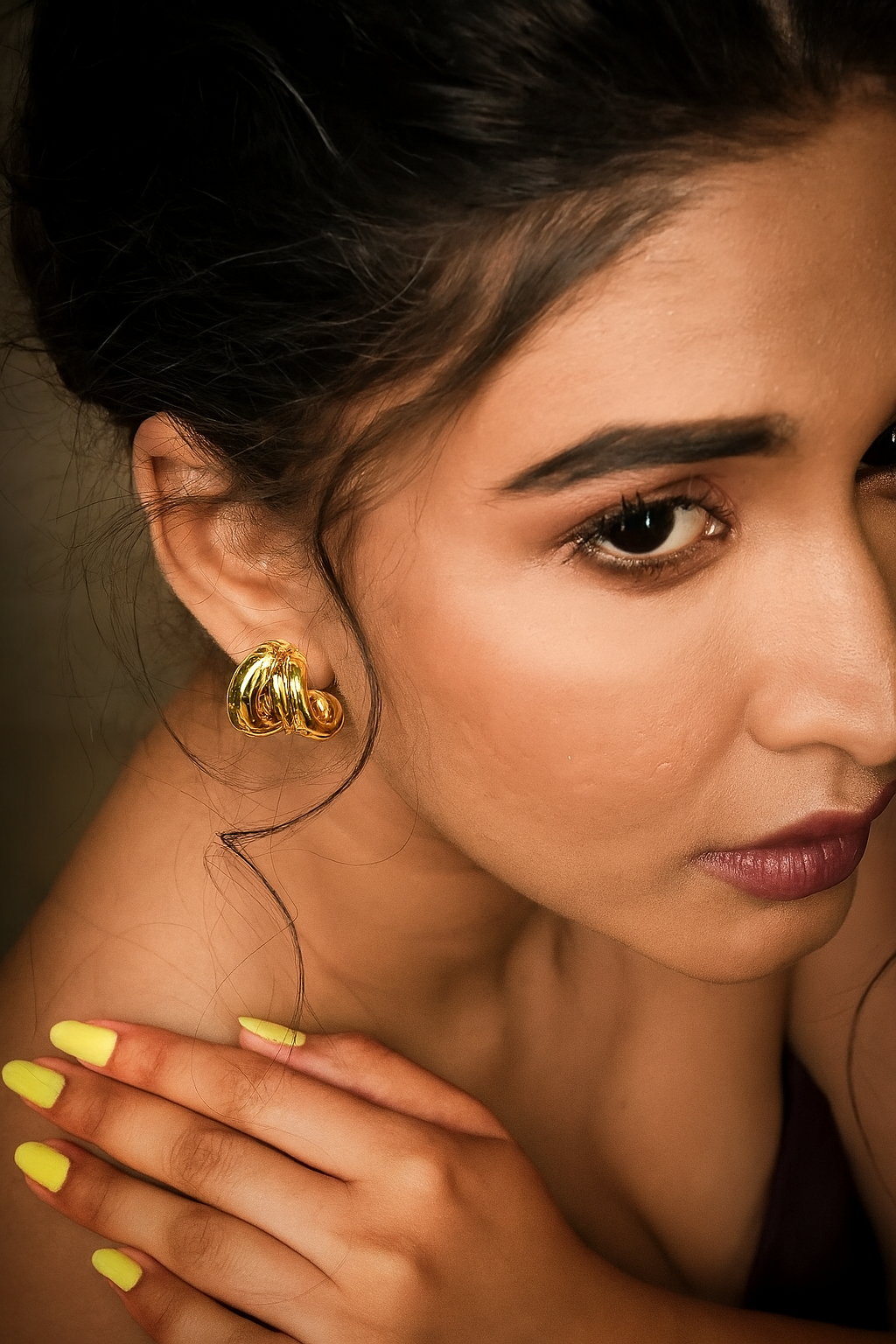 14k gold plated ear studs