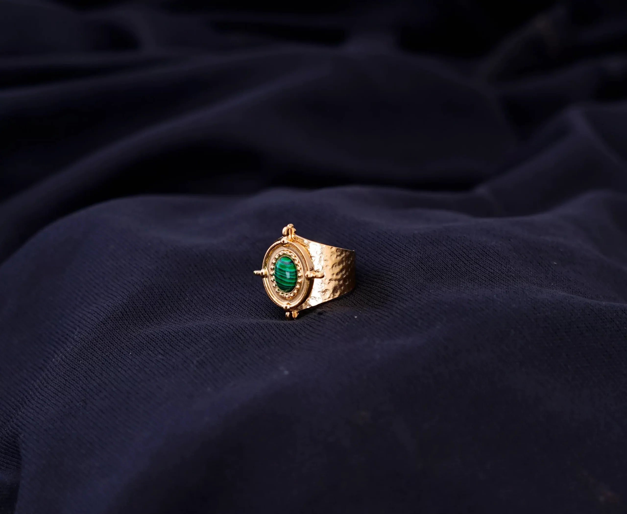 Geometric Tiger's Eye Stone Ring