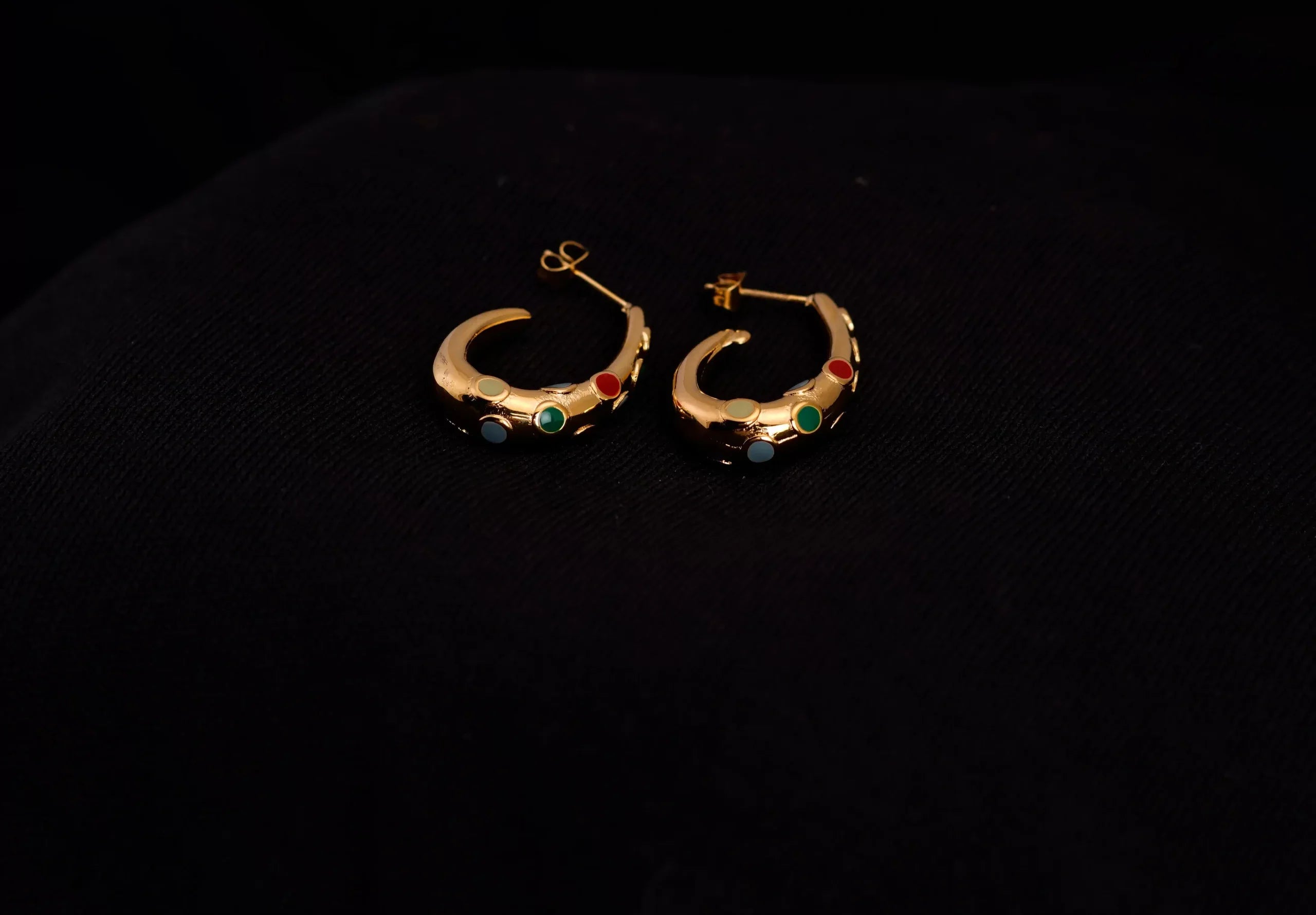 Colourful Oil Dripping Earrings