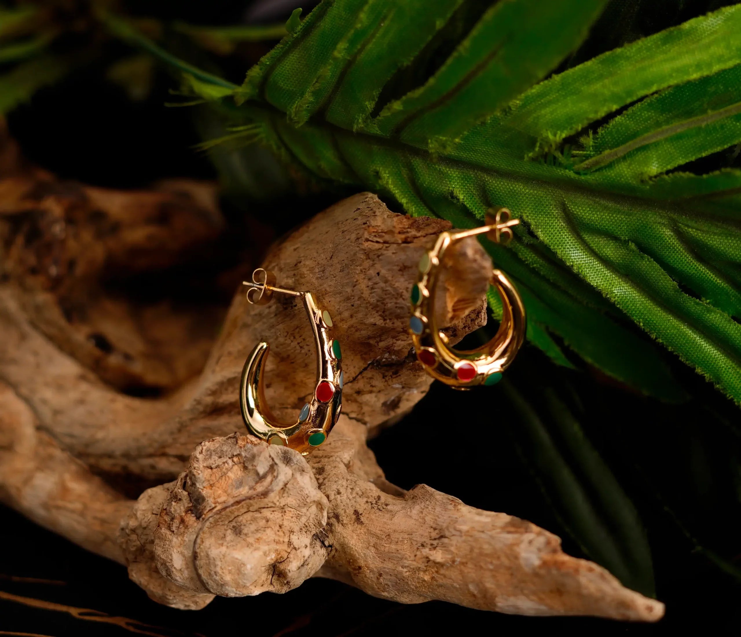 Colourful Oil Dripping Earrings