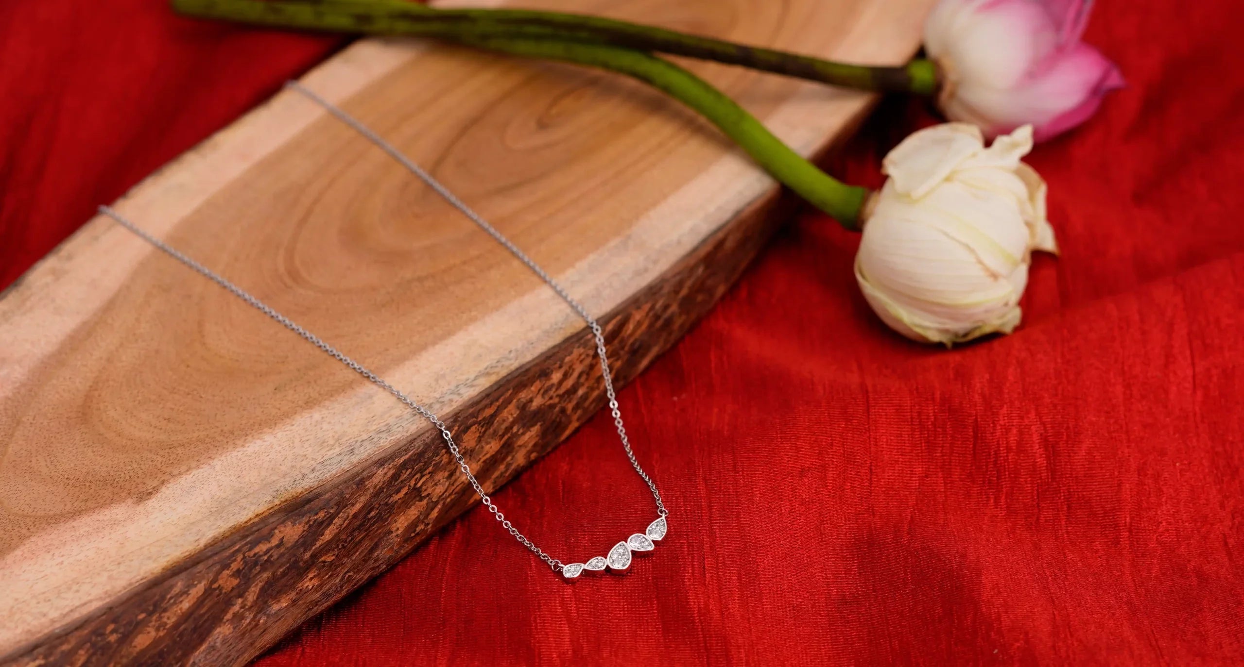 Diamond Drop Shaped Necklace