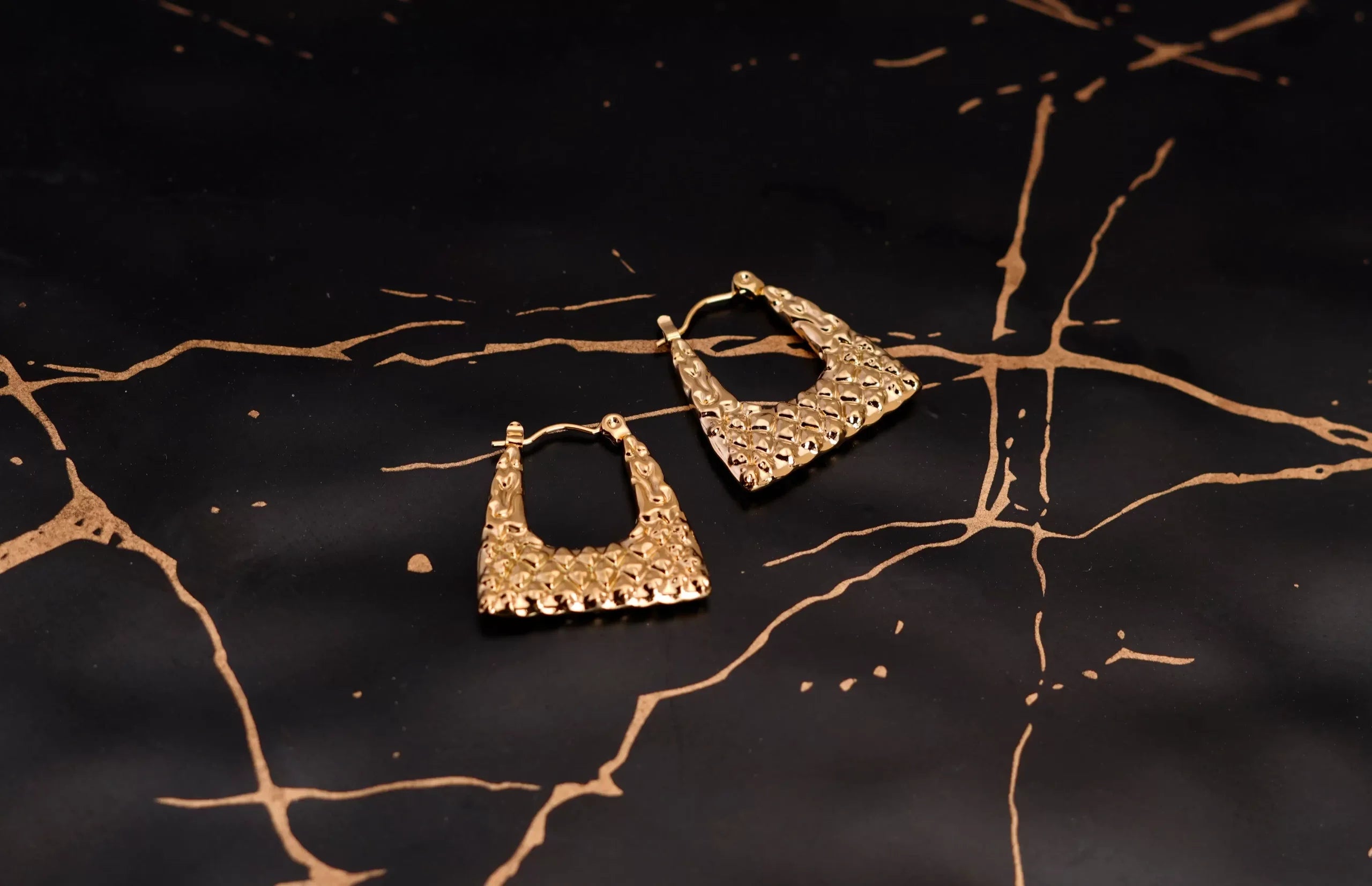 Textured Square Earrings