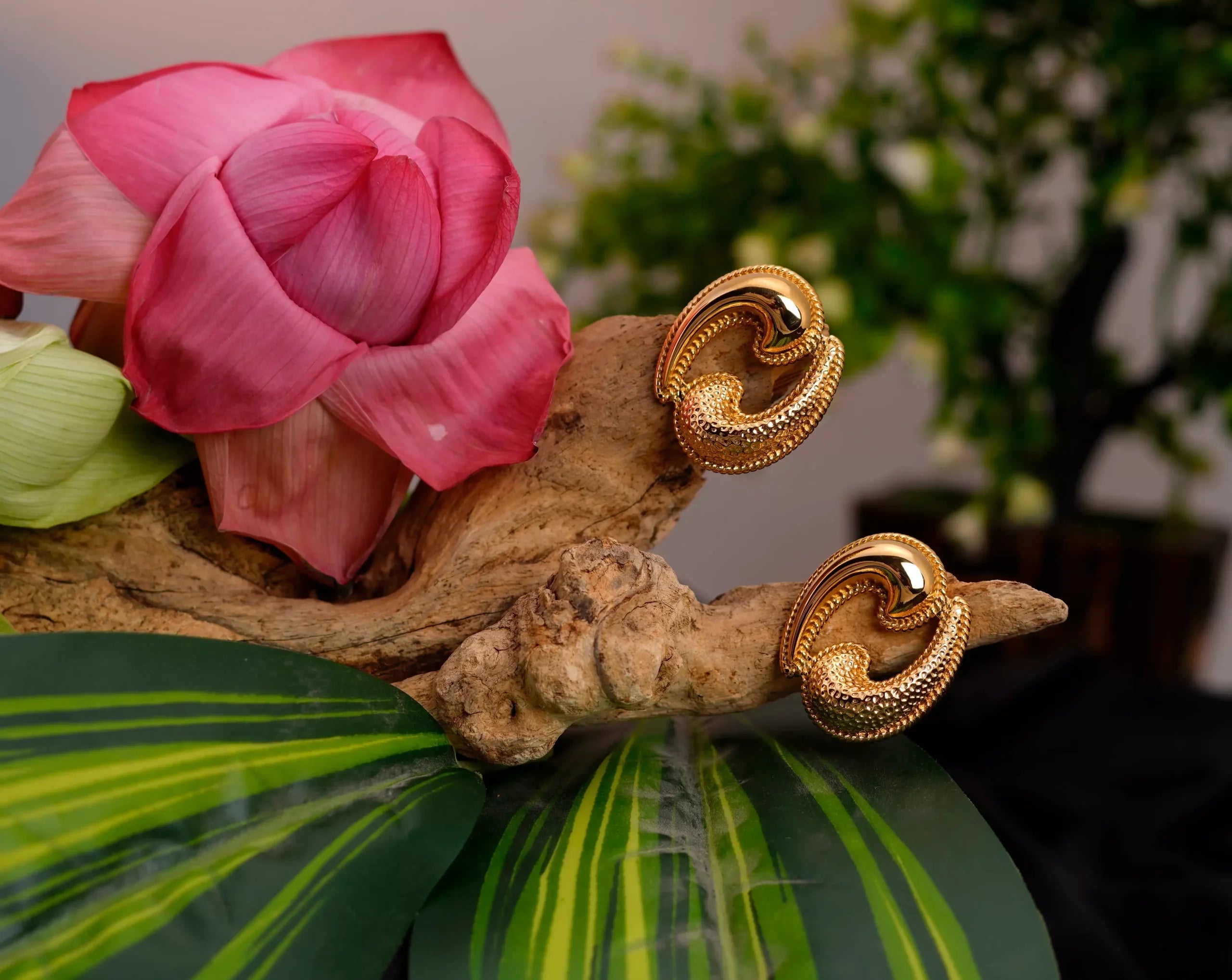 Gold Cancer Star Sign Earrings