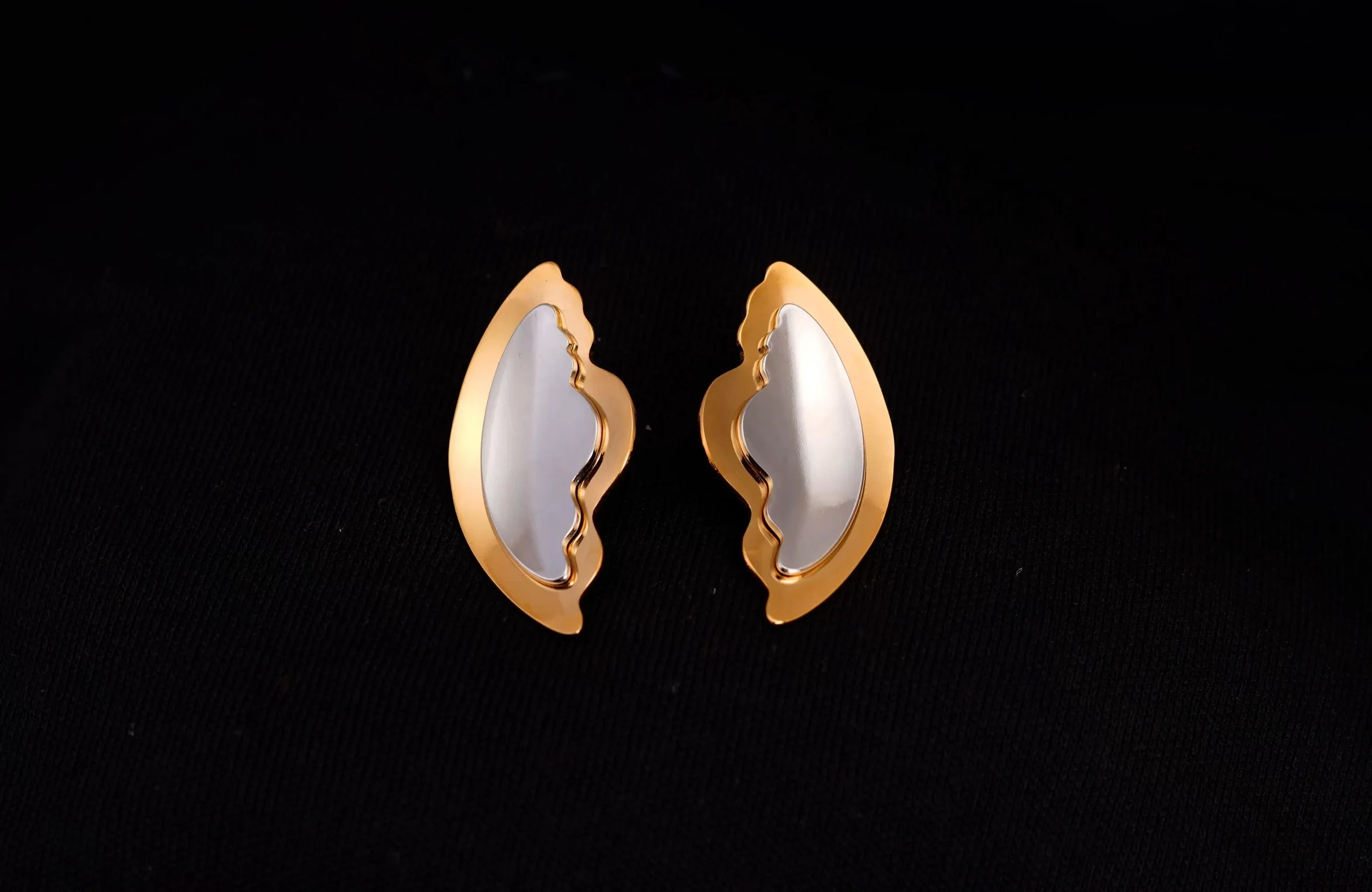 Color Block Wing Stud Earrings