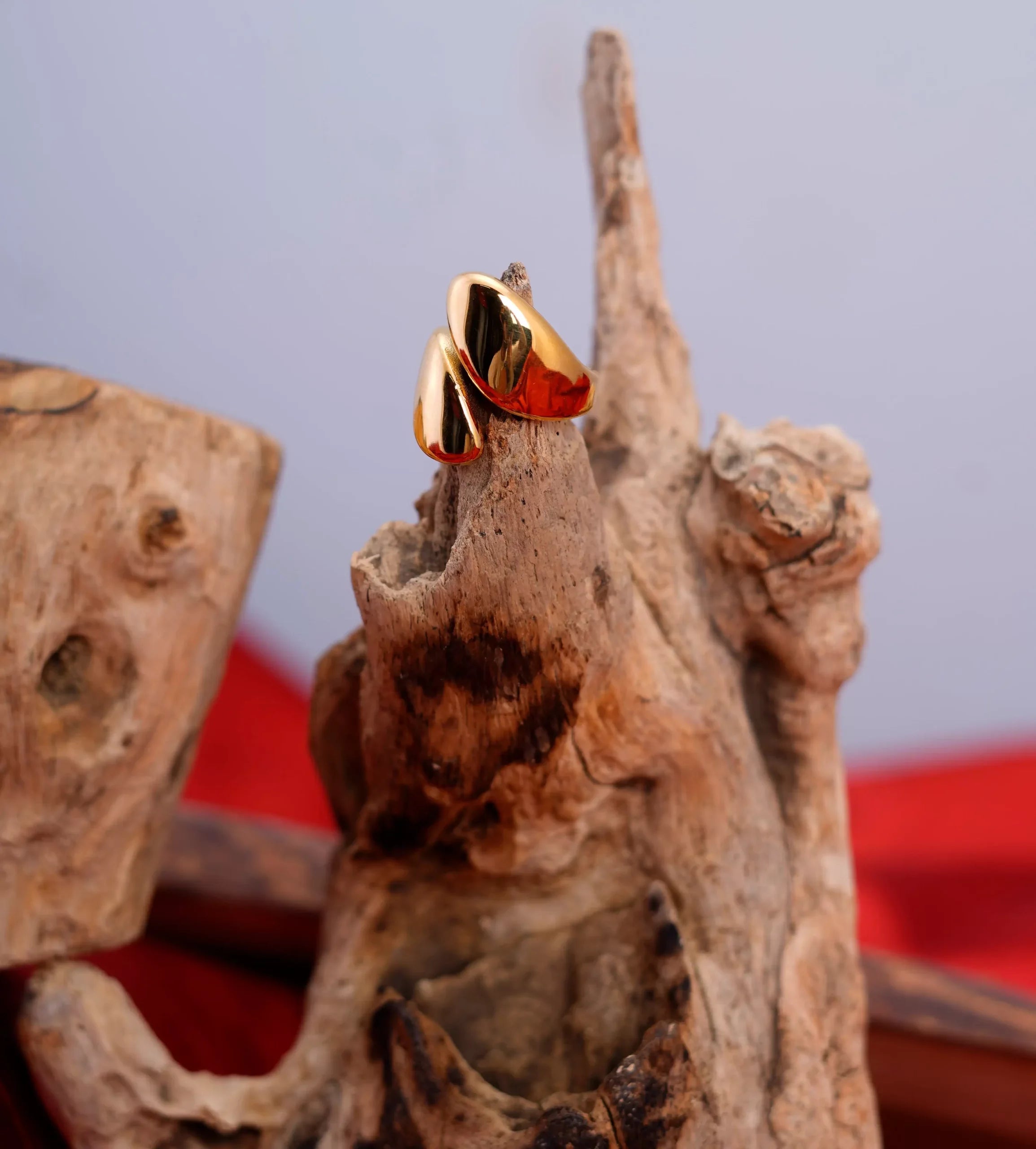 Glossy Geometric Open Ring