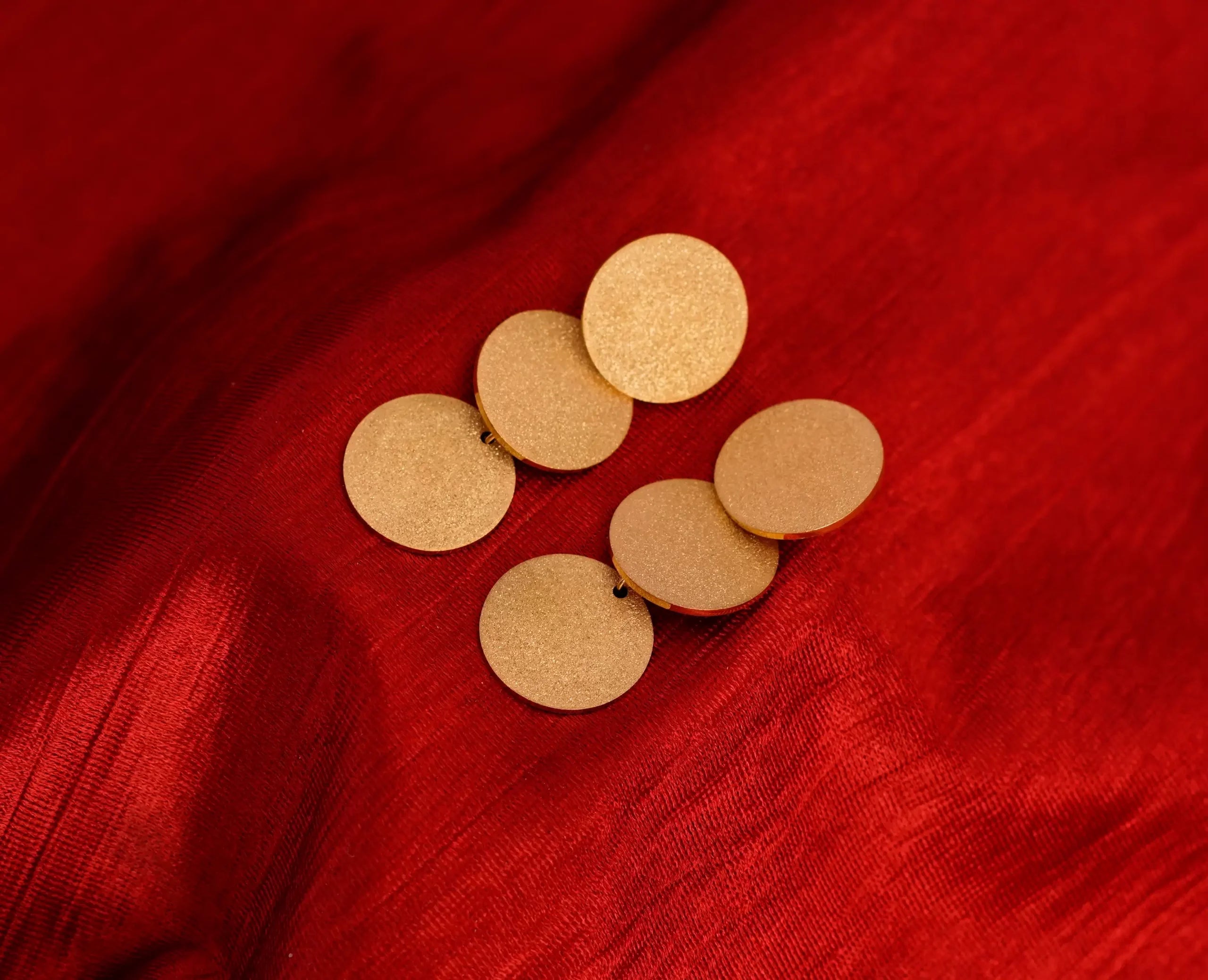 Round Sparkly Dangler Earrings