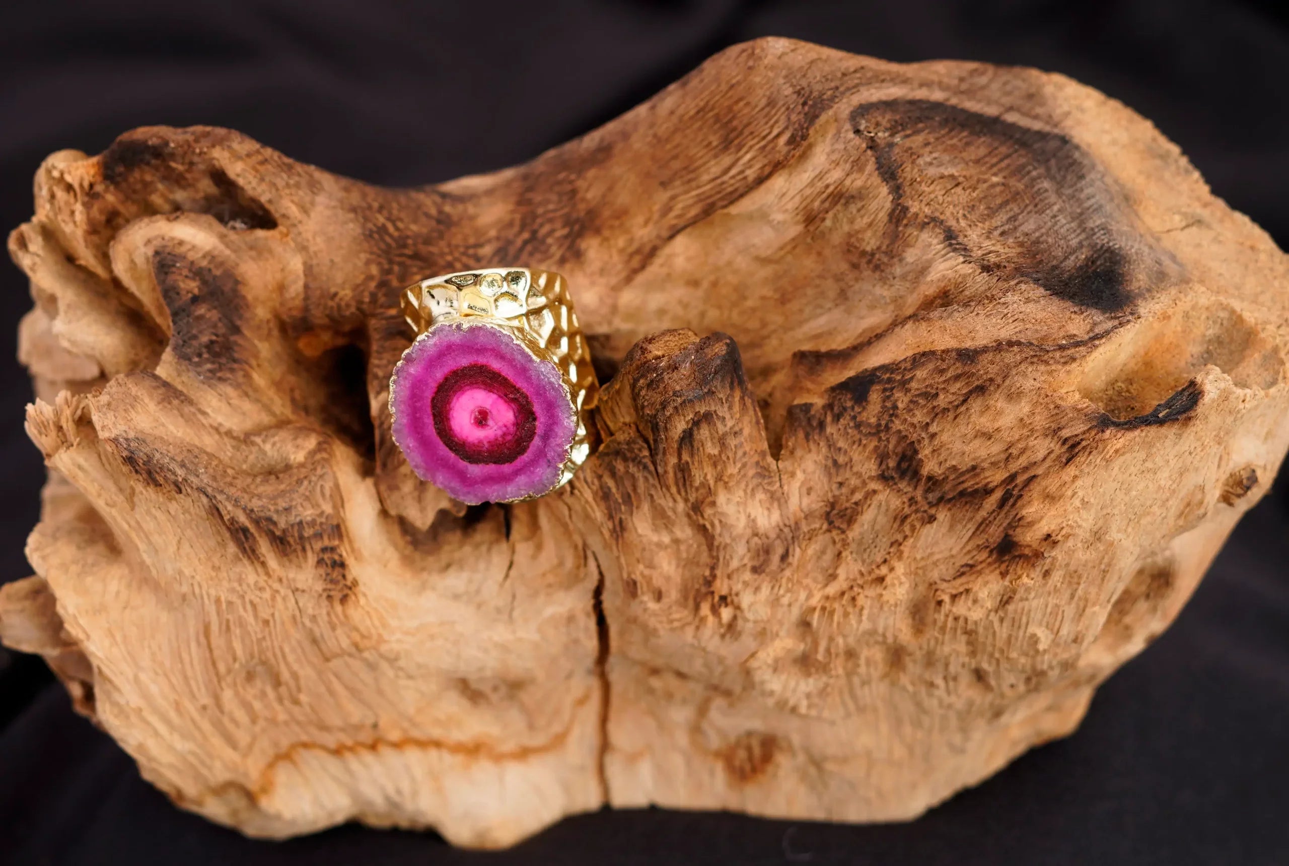 Broad Crystal Open Ring (PINK)