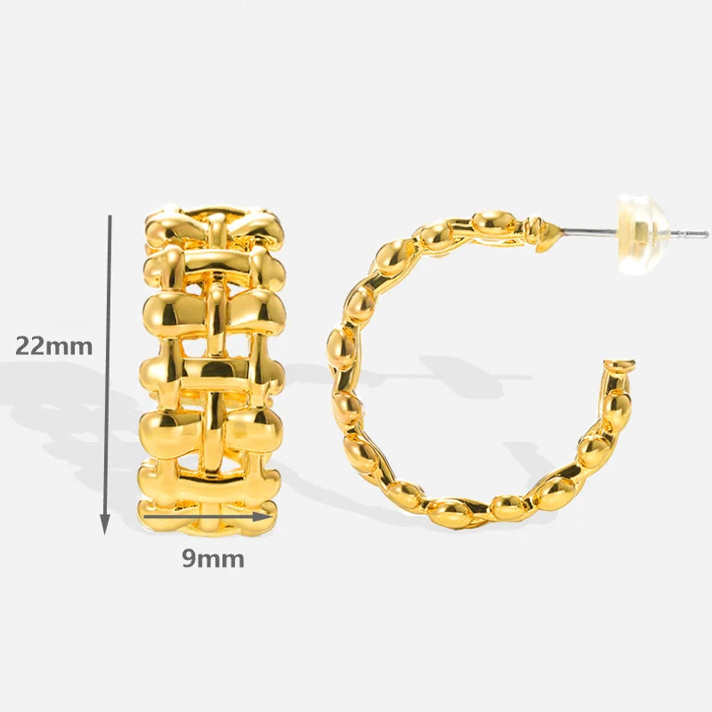 Vintage half-hoop earrings