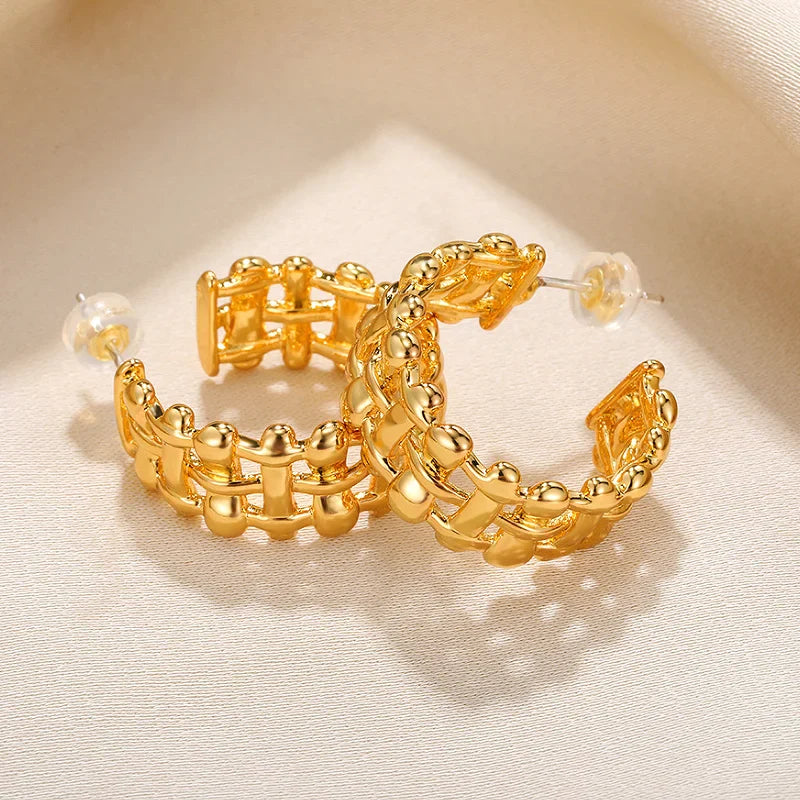 Vintage half-hoop earrings