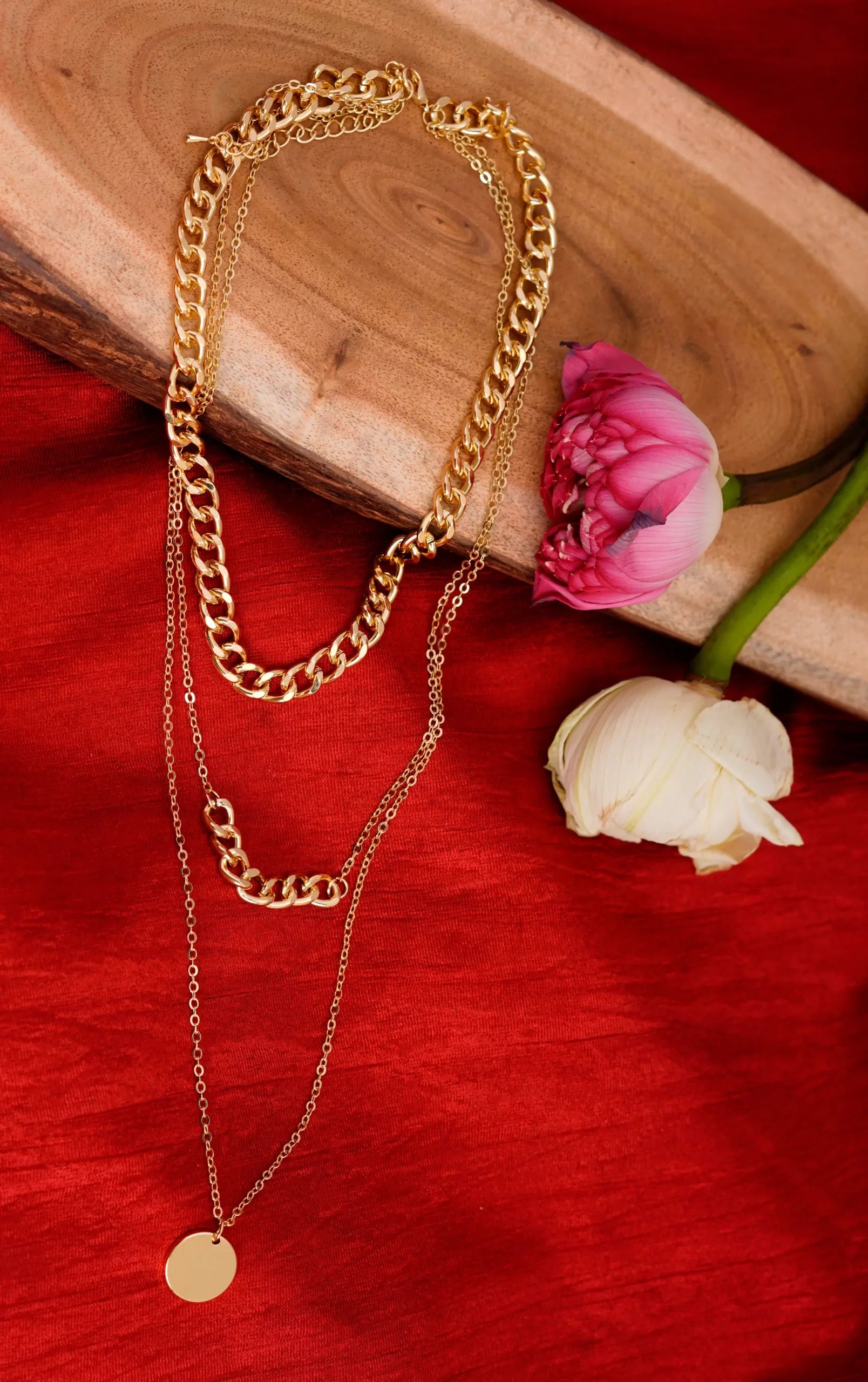 Linked Gold layered Necklace