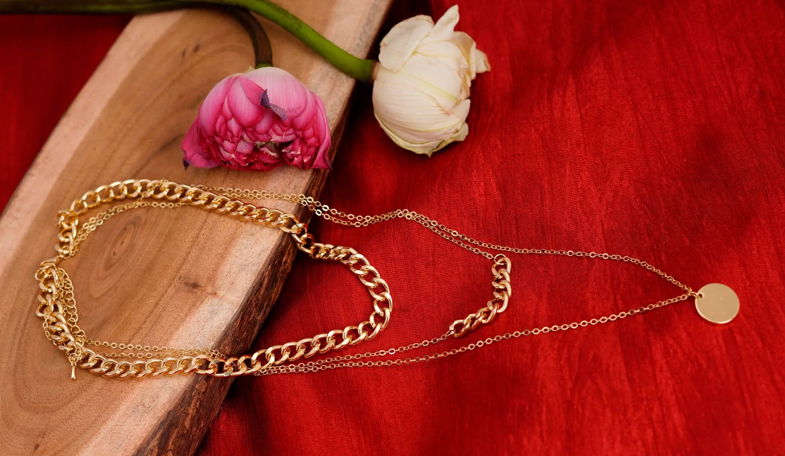 Linked Gold layered Necklace