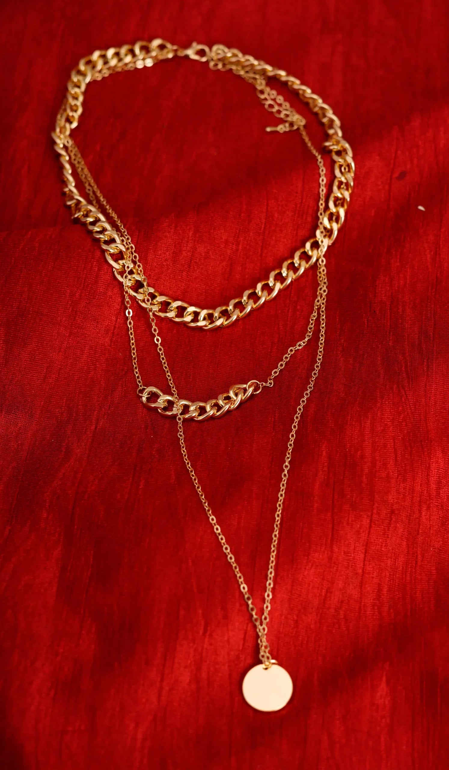 Linked Gold layered Necklace