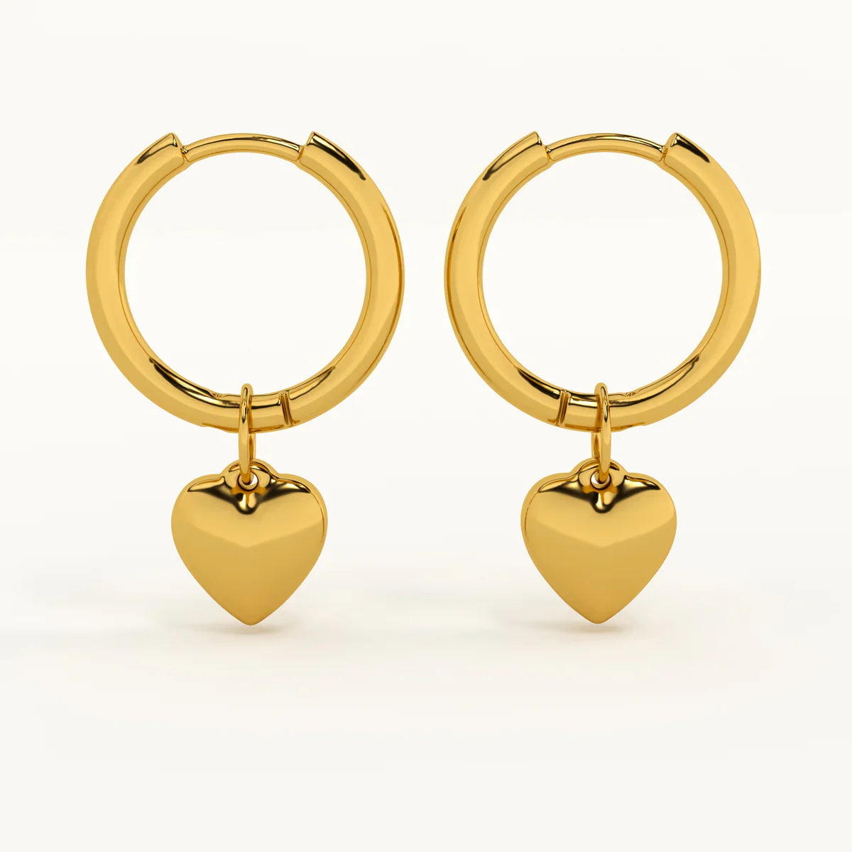 Heart hoop earrings