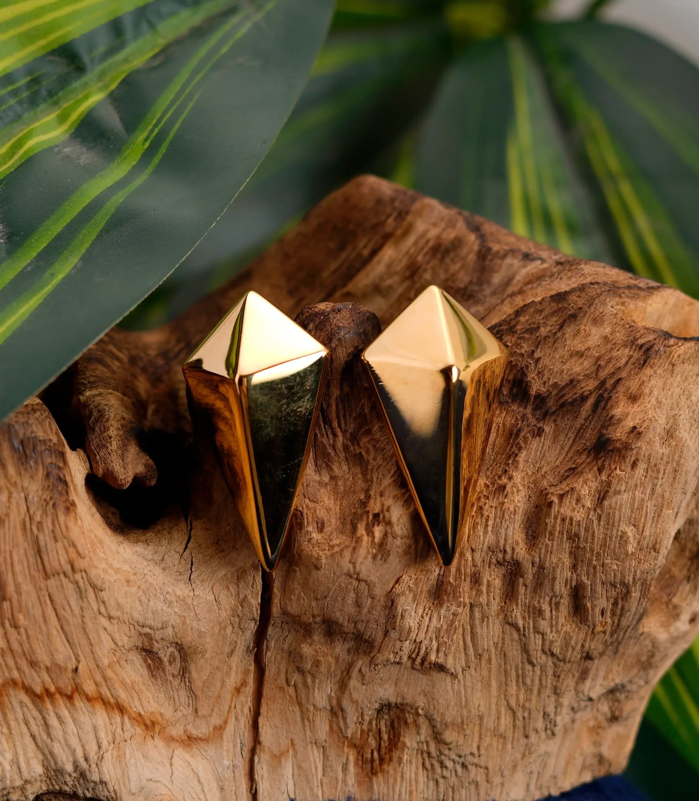 Gold Rhombus Earrings