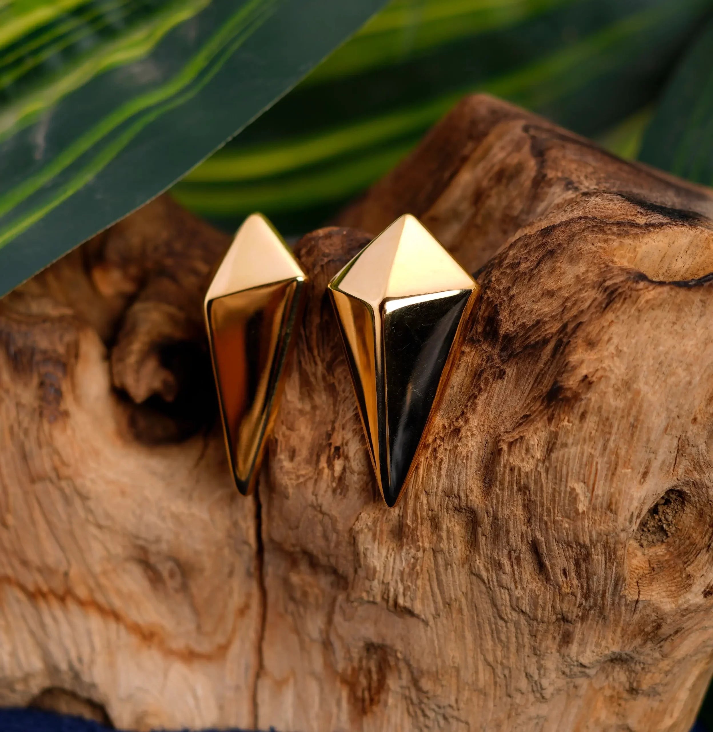 Gold Rhombus Earrings