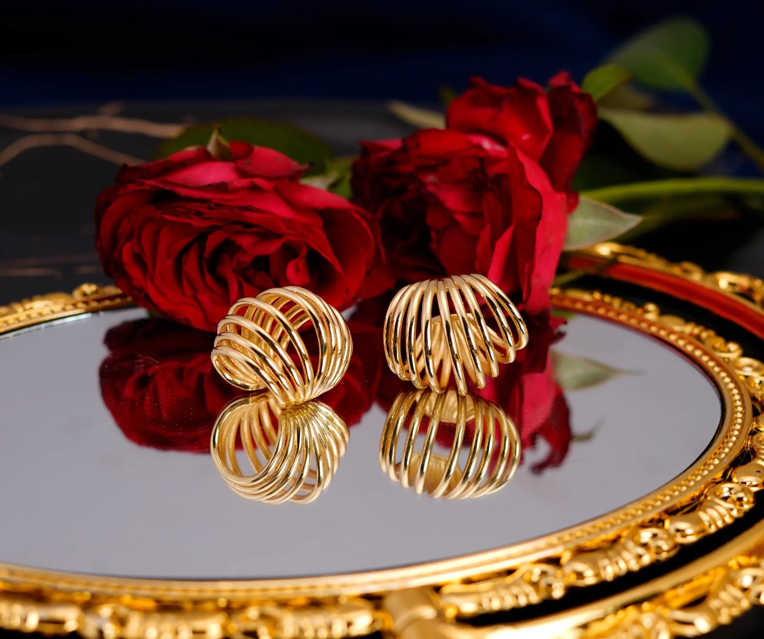 Geometric Hollow Ear Clips