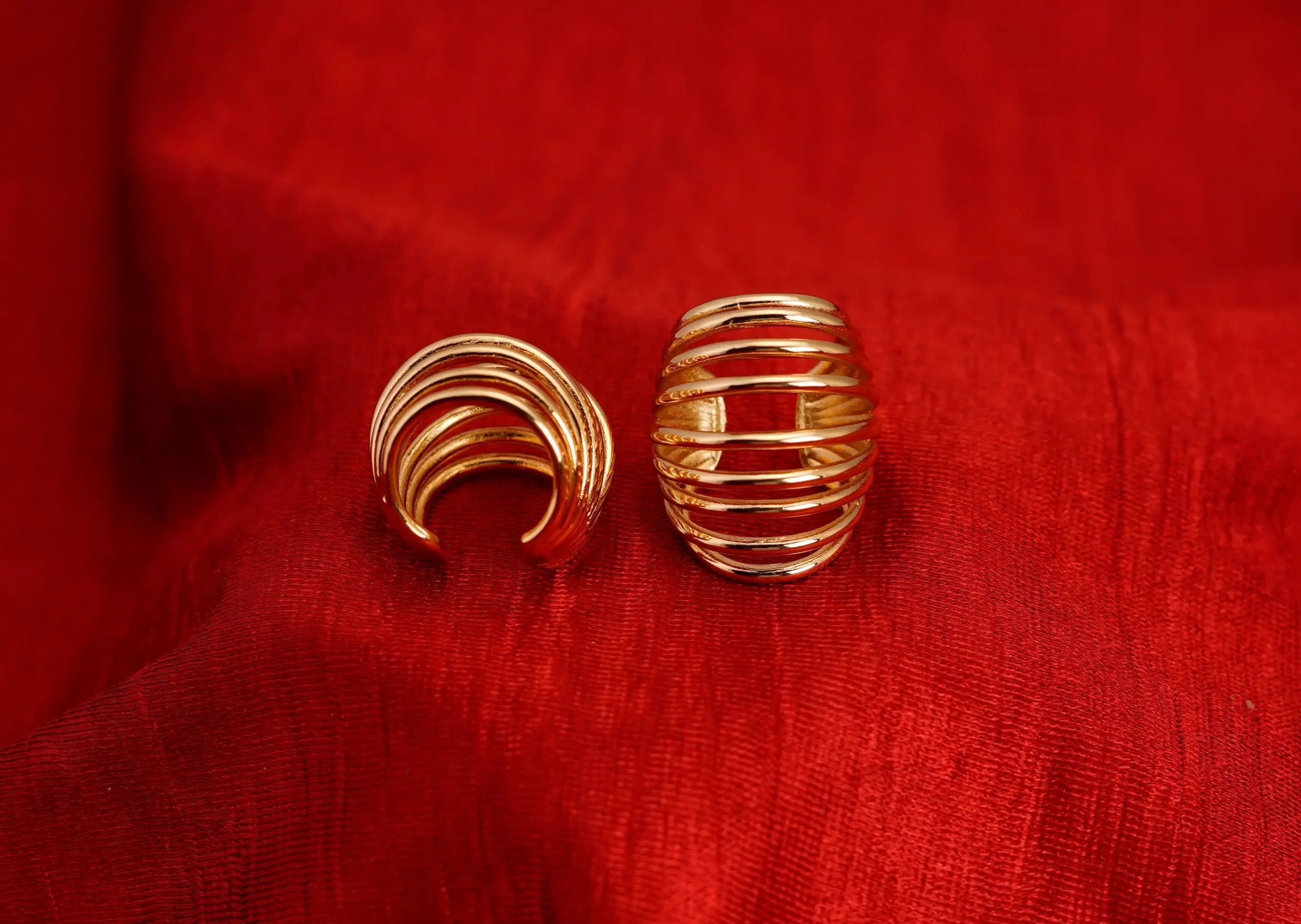 Geometric Hollow Ear Clips