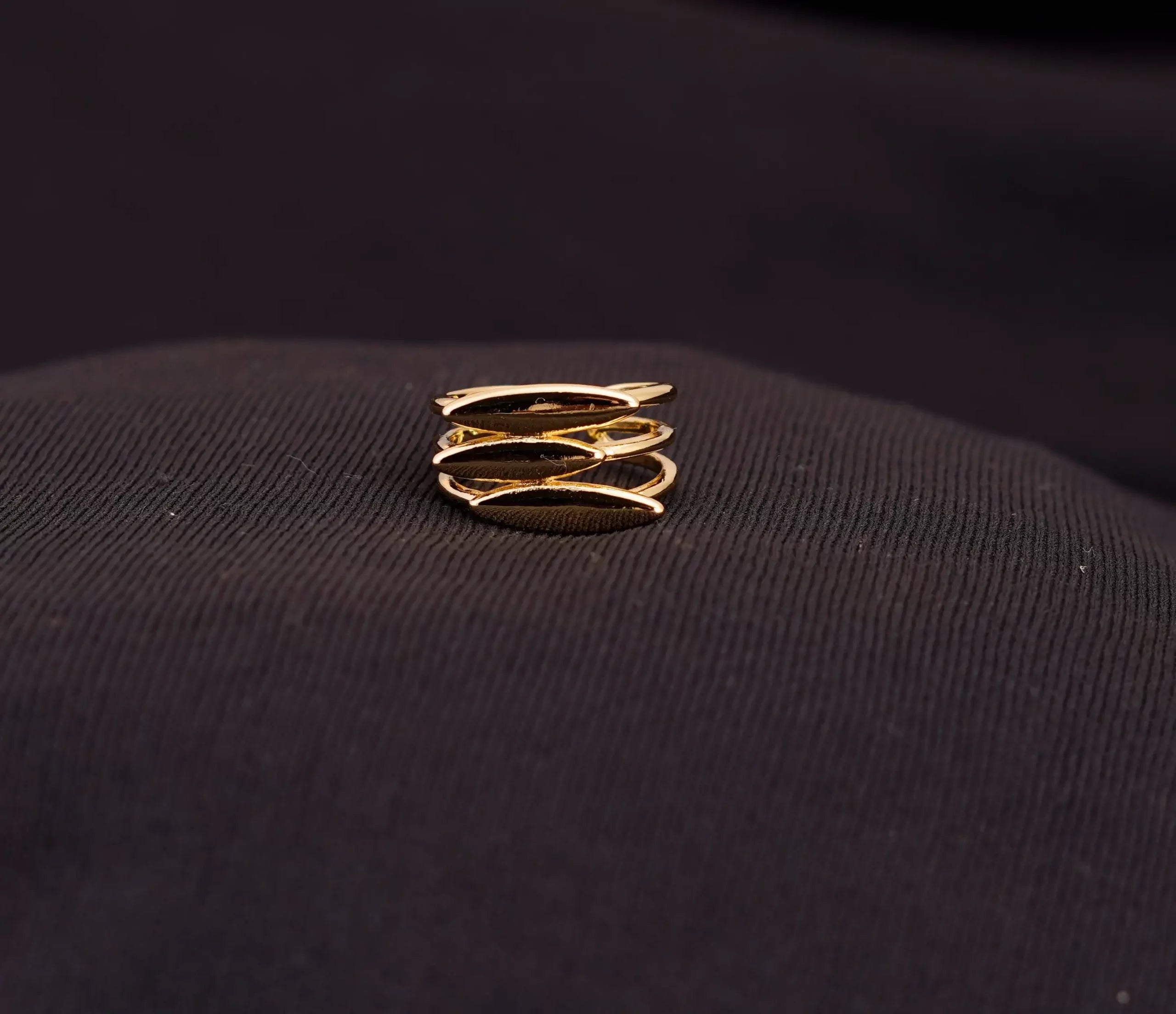 Gold Plated Geometric Ring