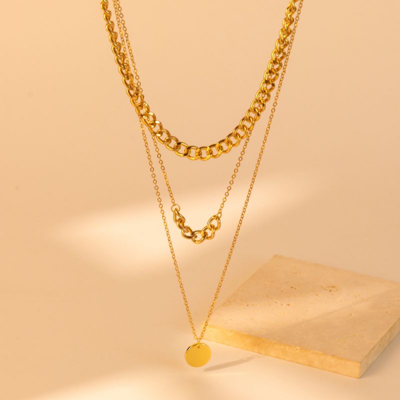 Linked Gold layered Necklace