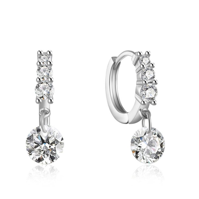 White Gold American Diamond Earrings