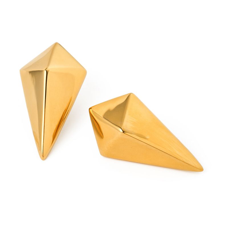 Gold Rhombus Earrings