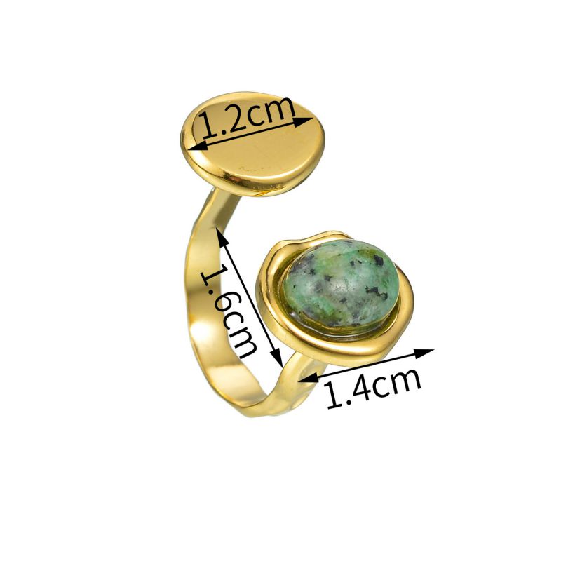 Natural Stone Open Ring
