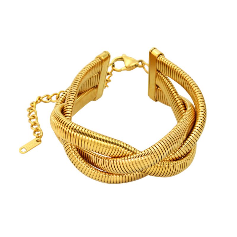 Snake Bone Chain Multi-Layered Bracelet