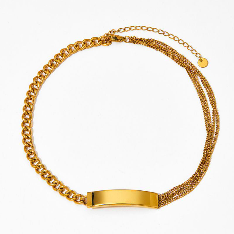 Glossy Curved Necklace