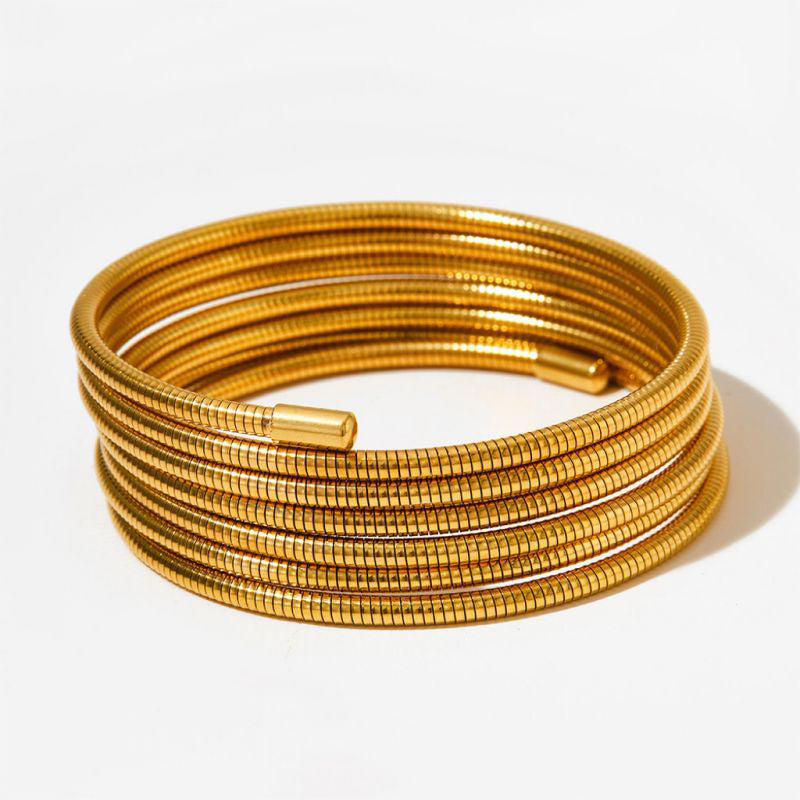 Multi- Layered Winding Spring Bracelet