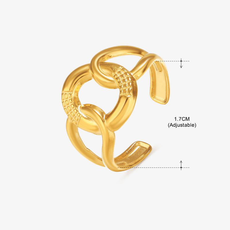 Hollow Round Open Ring