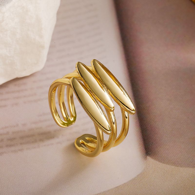 Gold Plated Geometric Ring