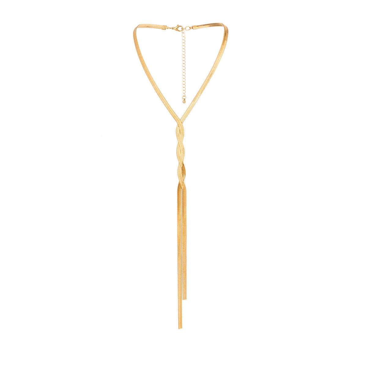 Close-up of gold plated tangled necklace with intricate detailing – Smara Jewellery 