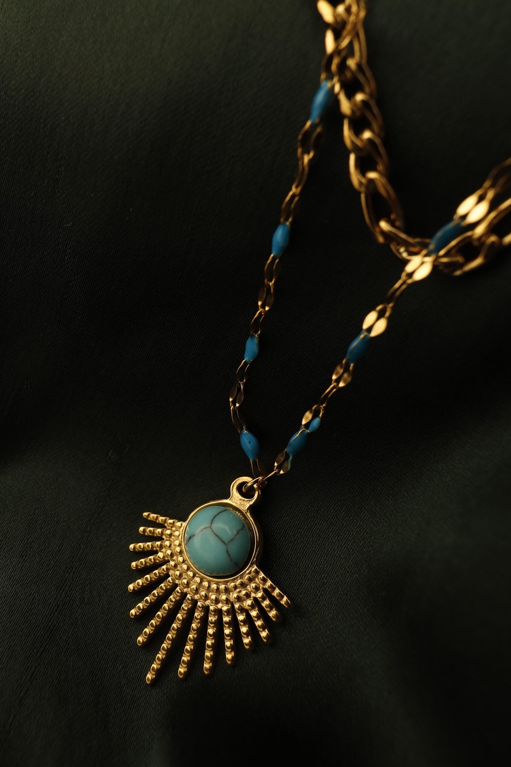 Double layered Turquoise Stardom Necklace