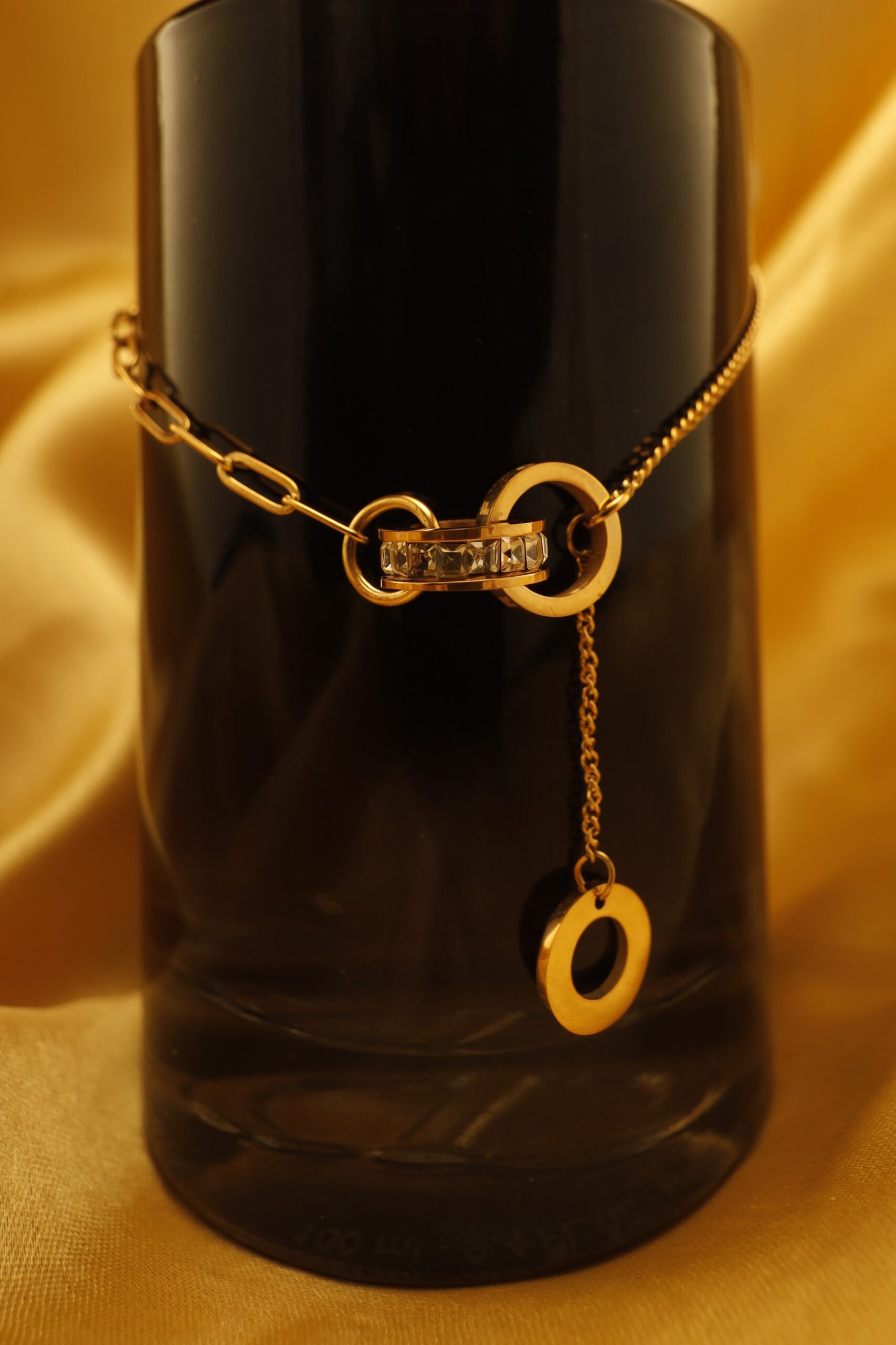 18k gold plated zircon pendant