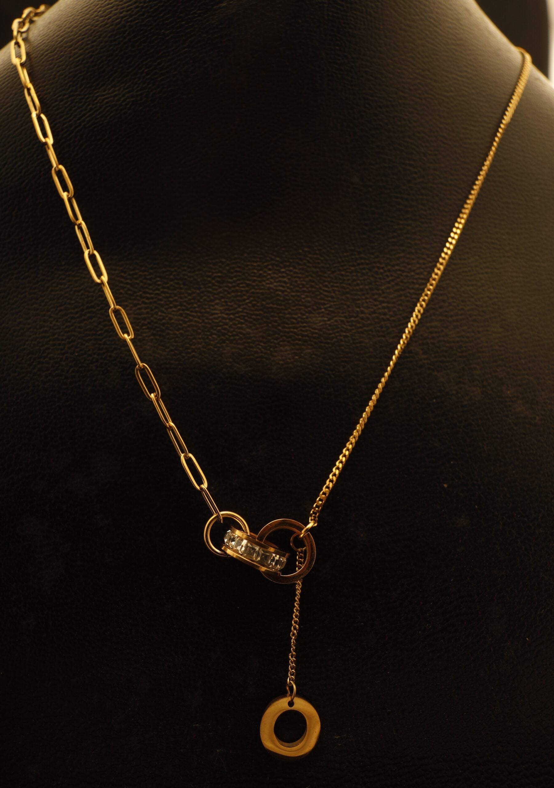 18k gold plated zircon pendant