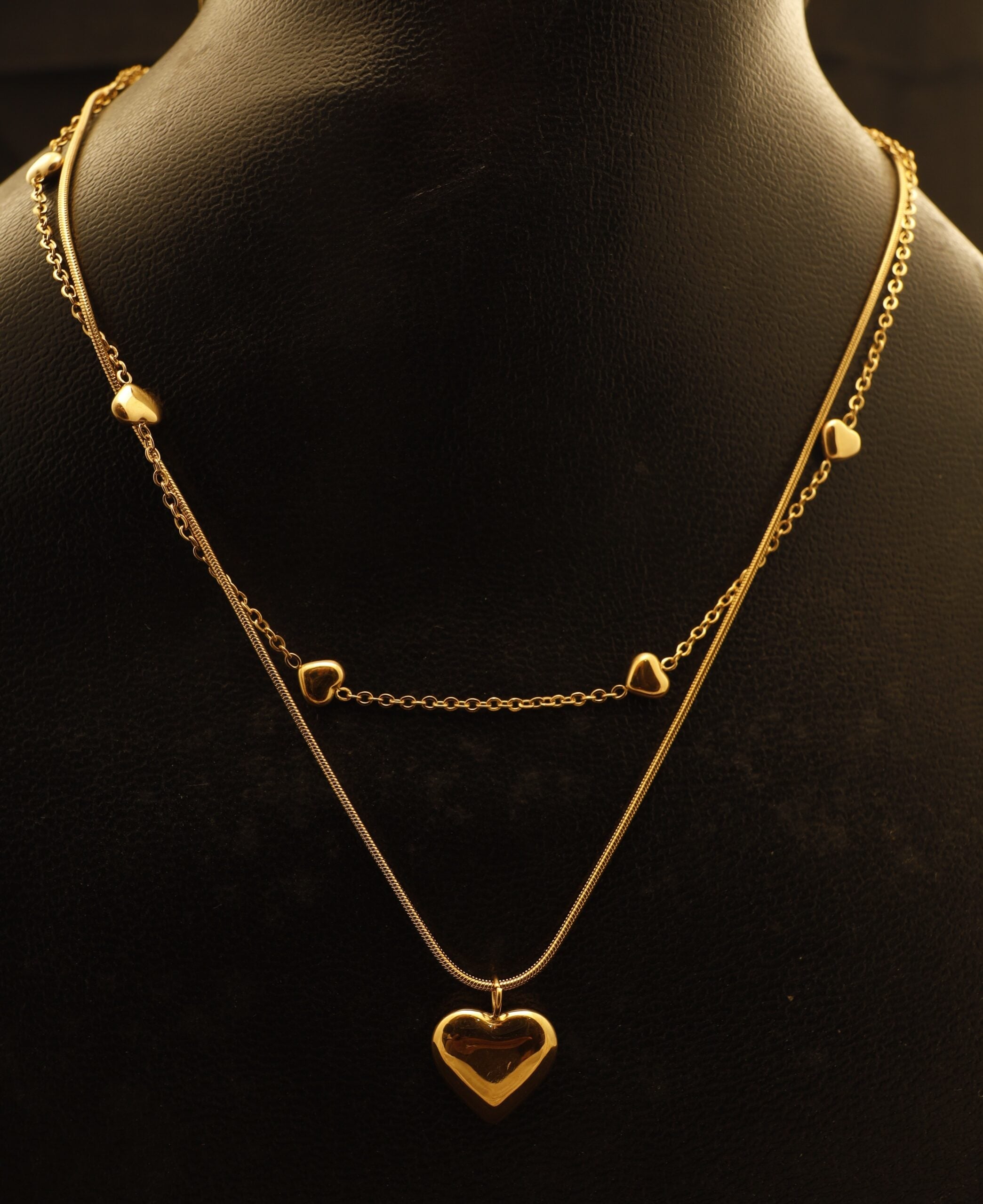 Double Layered Heart Necklace