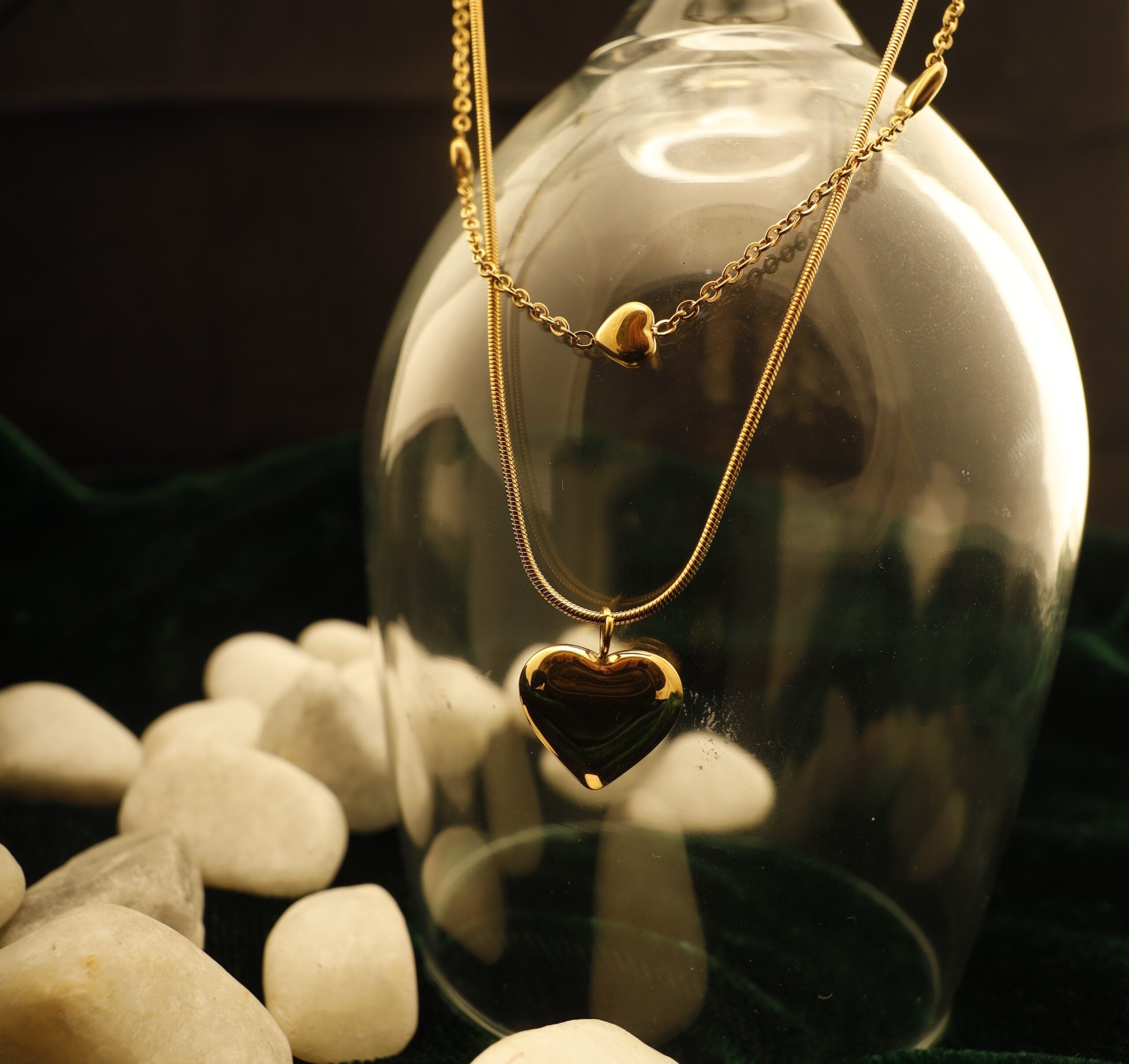 Double Layered Heart Necklace