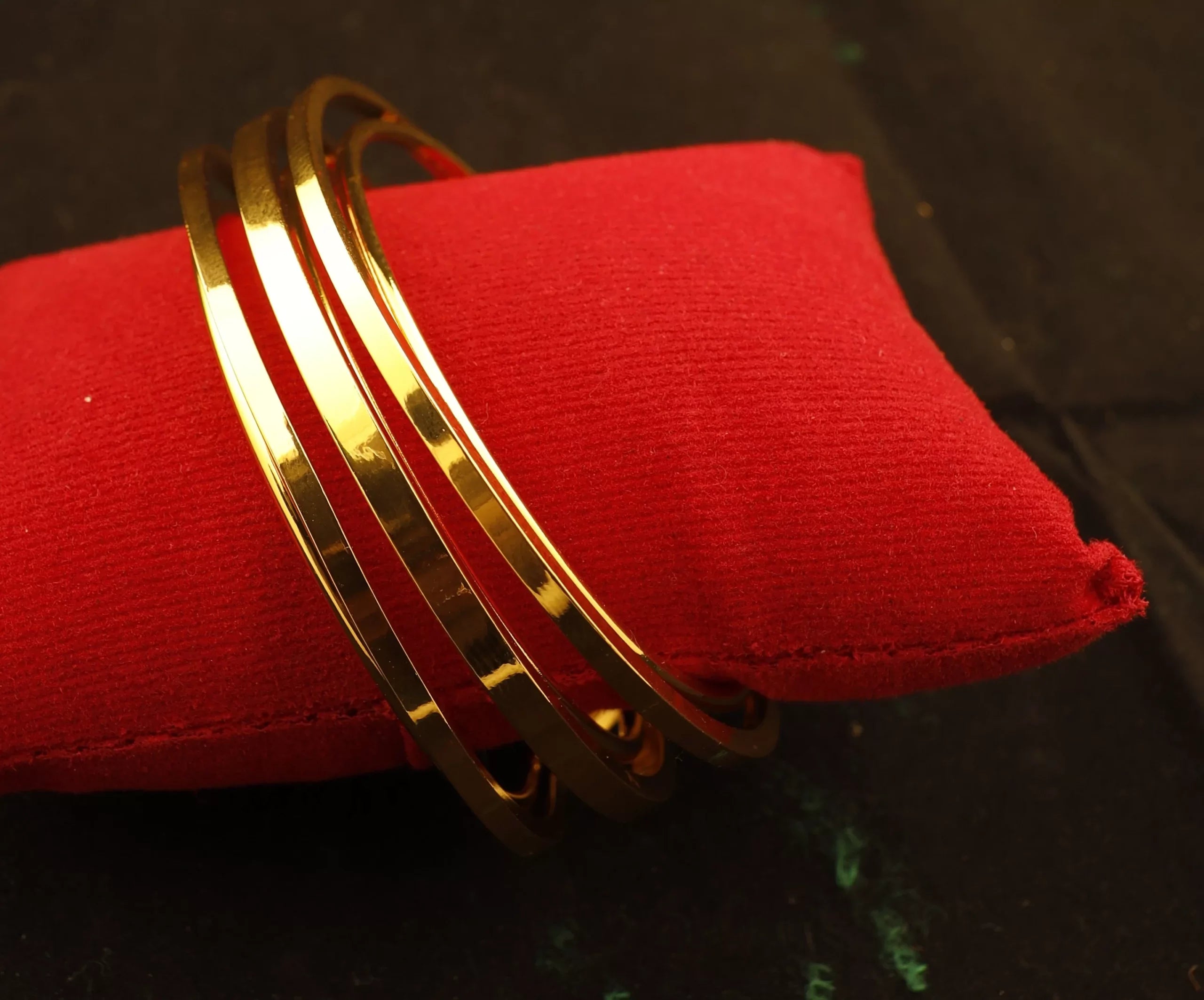 18k gold plated cuff bangle