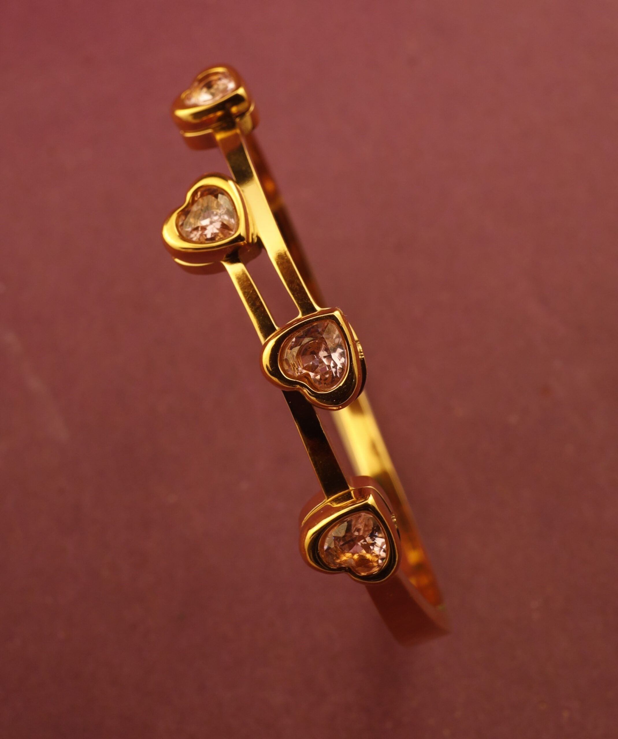 Crystal Heart Bangle