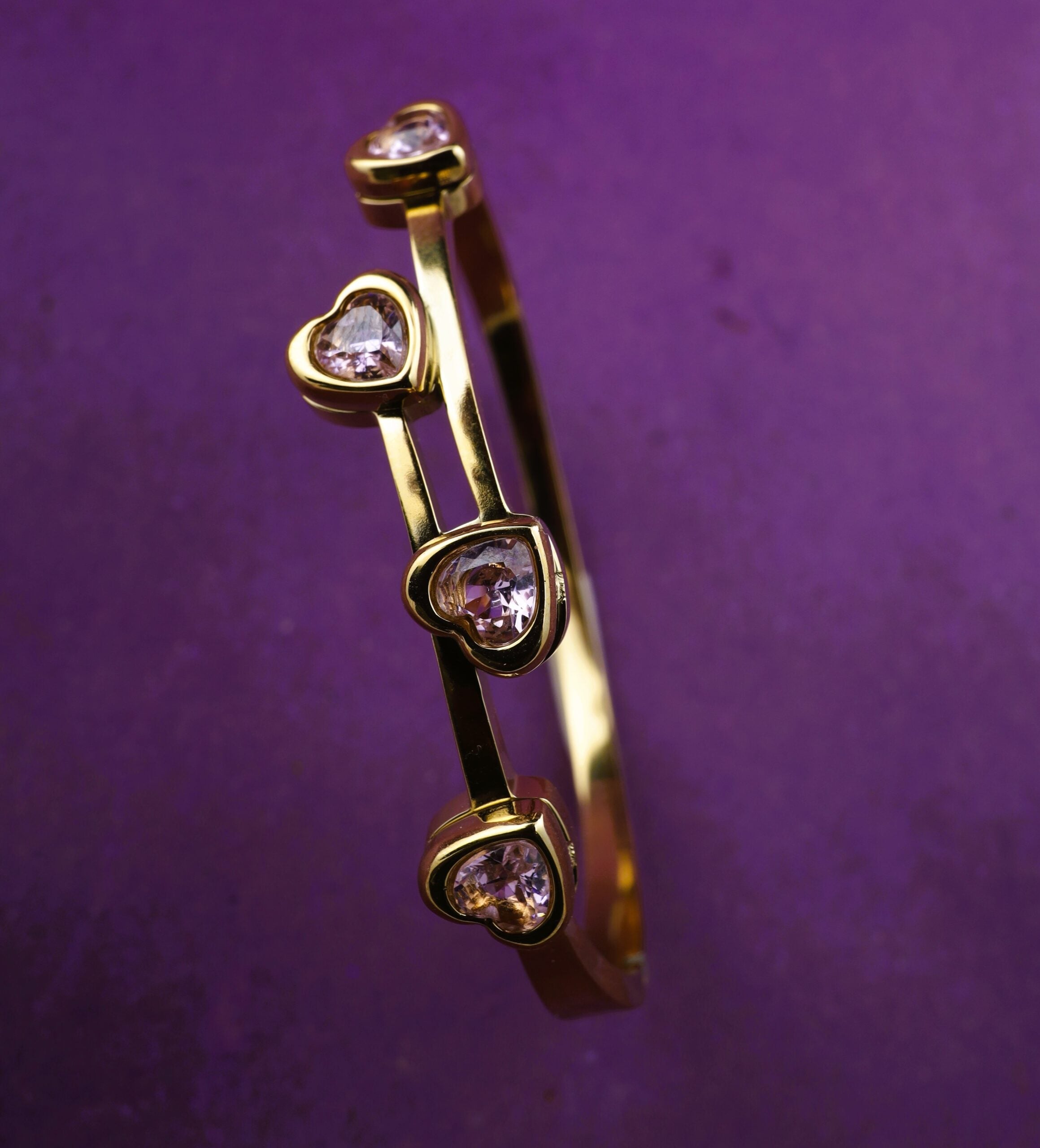 Crystal Heart Bangle