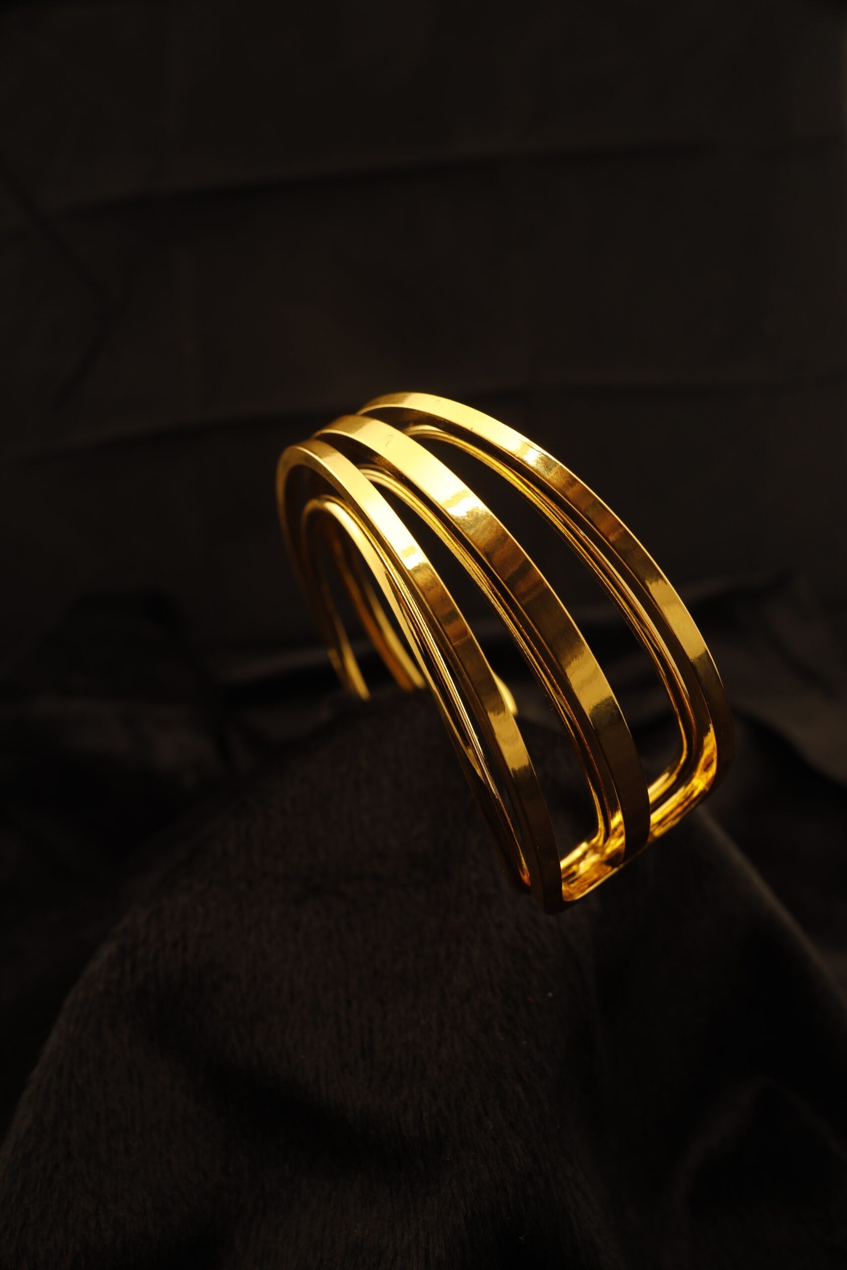 18k gold plated cuff bangle