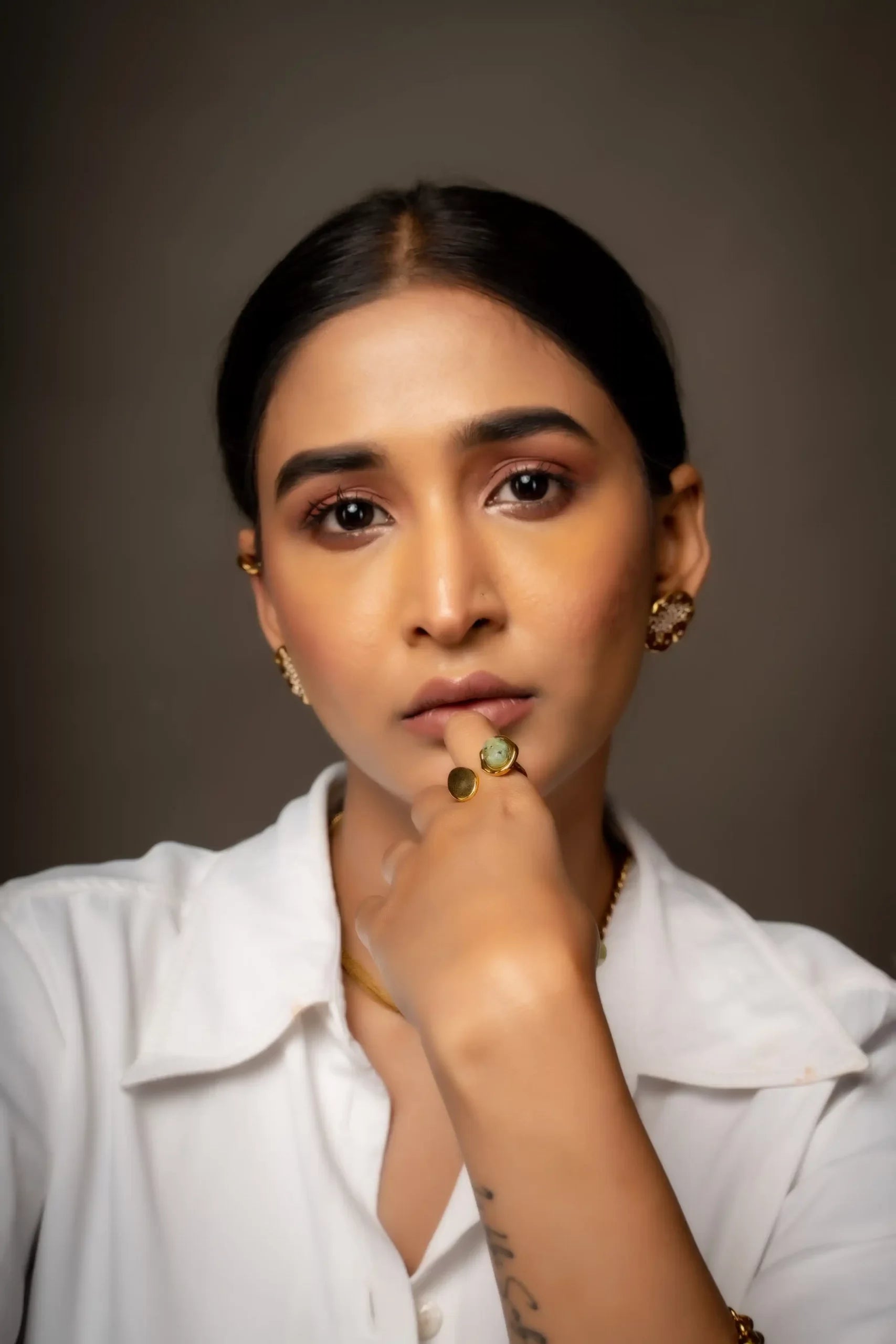 Natural Stone Open Ring