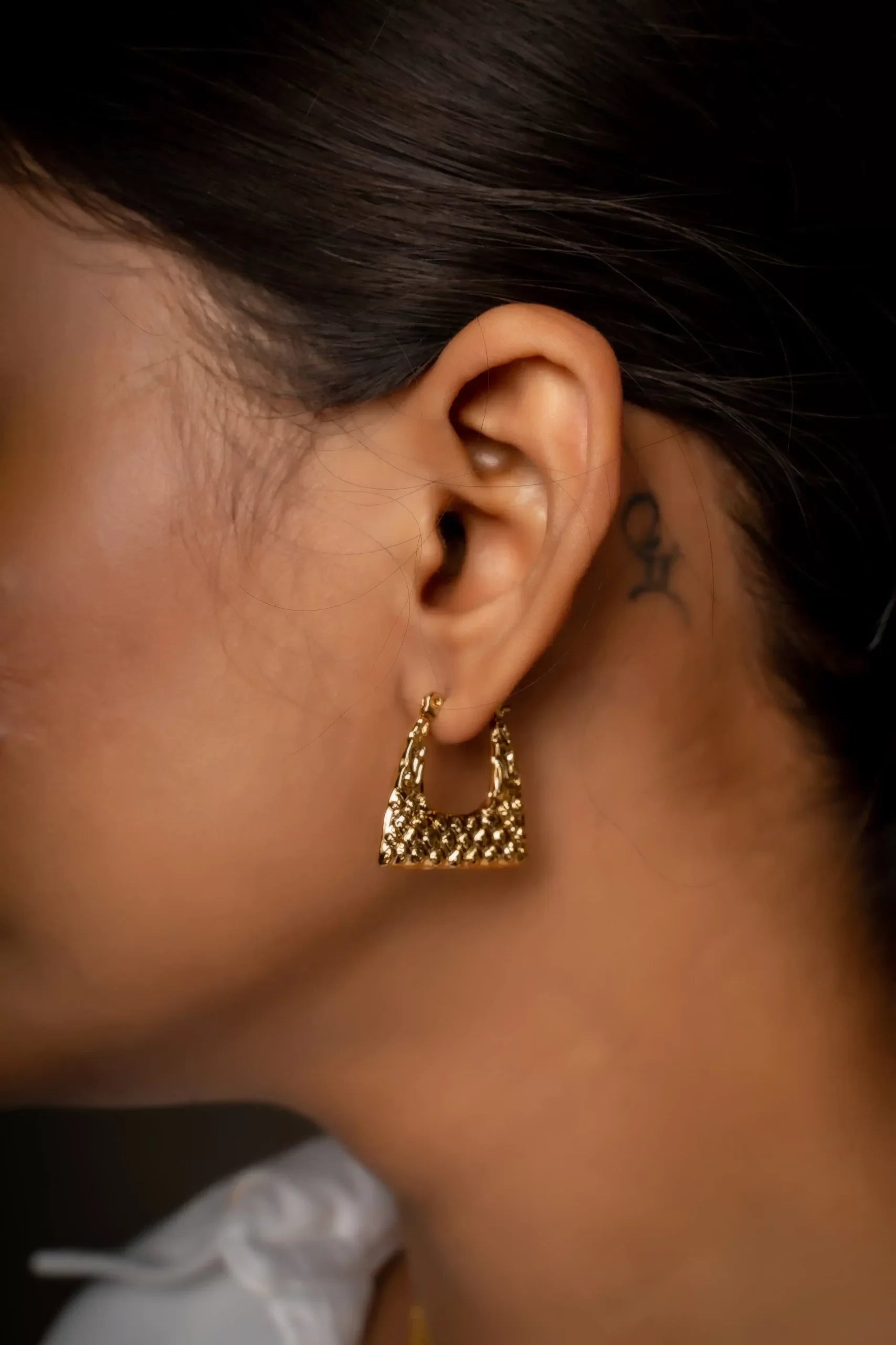 Textured Square Earrings