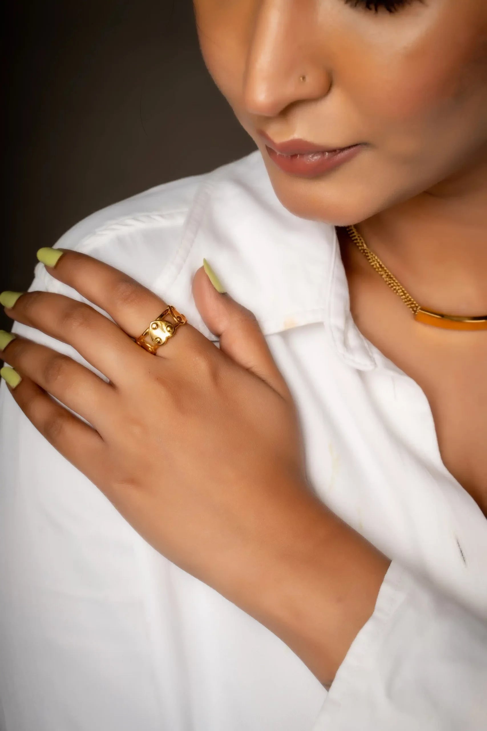 Sara Heart Open Ring