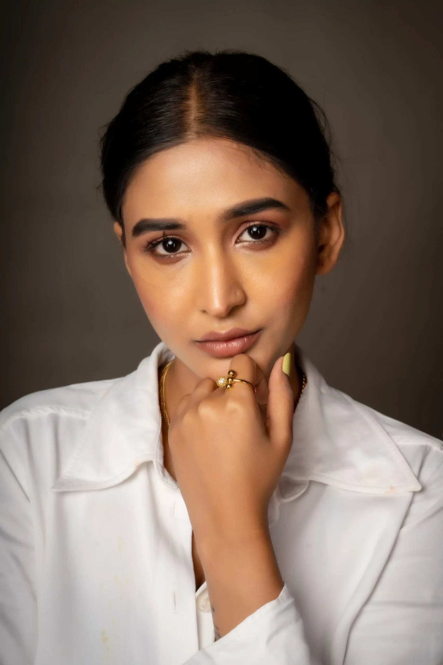 Round Ball American Diamond Studed Ring