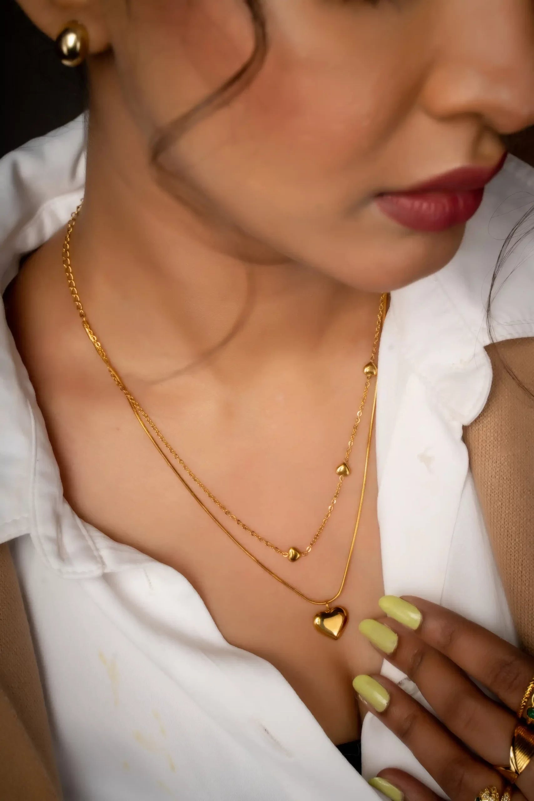 Double Layered Heart Necklace