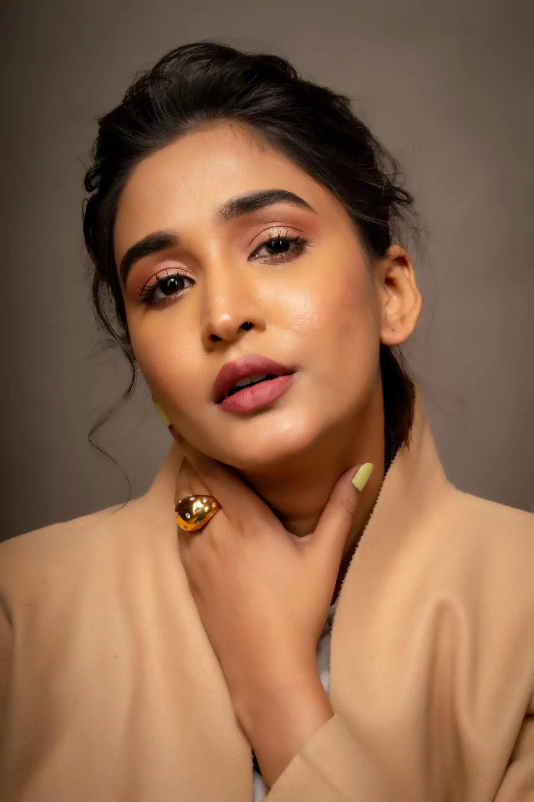 Geometric Diamond Open Ring