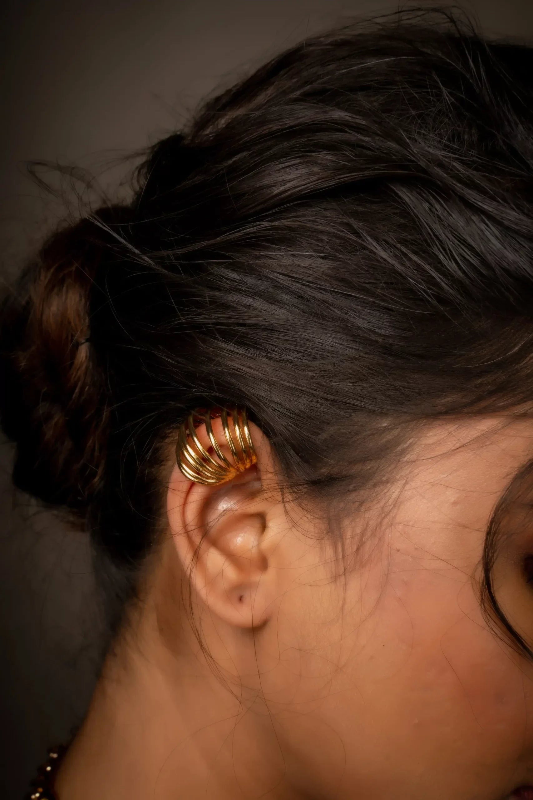 Geometric Hollow Ear Clips