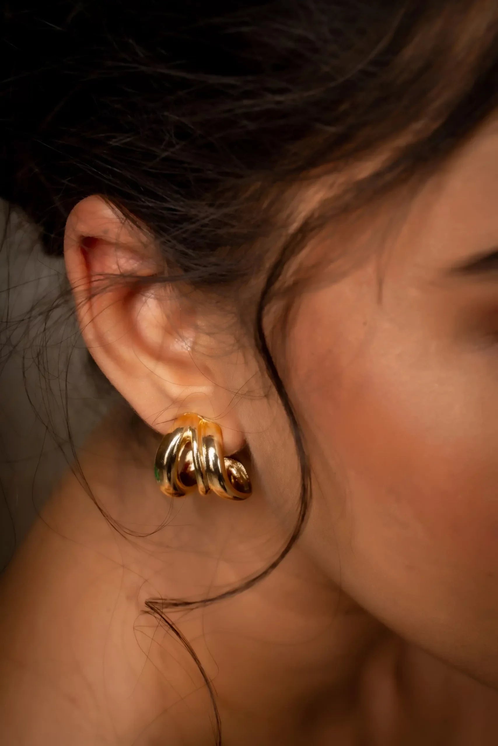 14k gold plated ear studs
